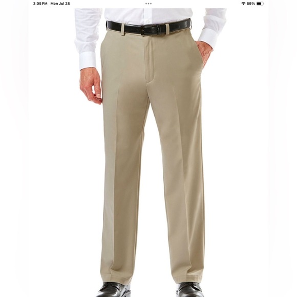 Haggar Cool 18 Pro Strainght Fit Khaki Men's Pant Size 34 - Picture 12 of 13
